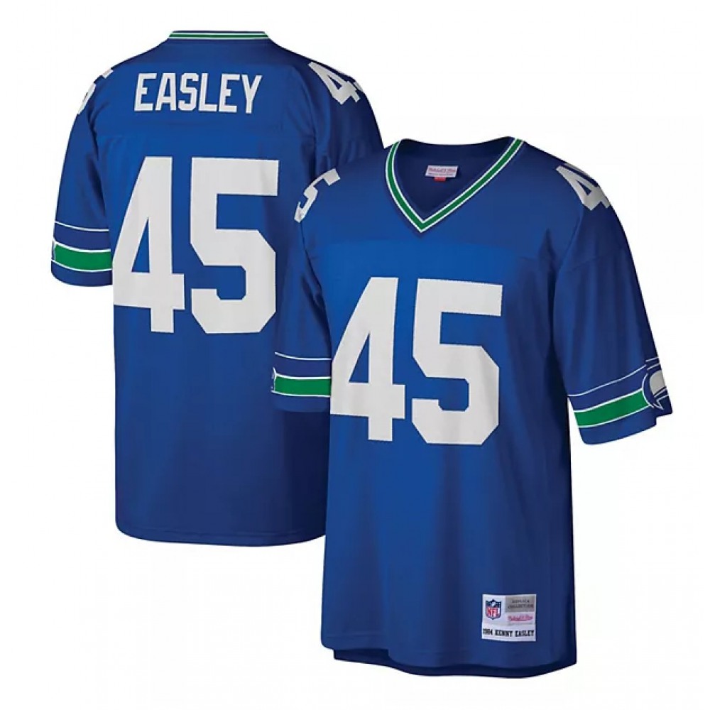 Men's Seattle Seahawks #45 Kenny Easley Royal Mitchell & Ness Stitched Football Jersey Men's Seattle Seahawks #45 Kenny Easley Royal Mitchell & Ness Stitched Football Jersey