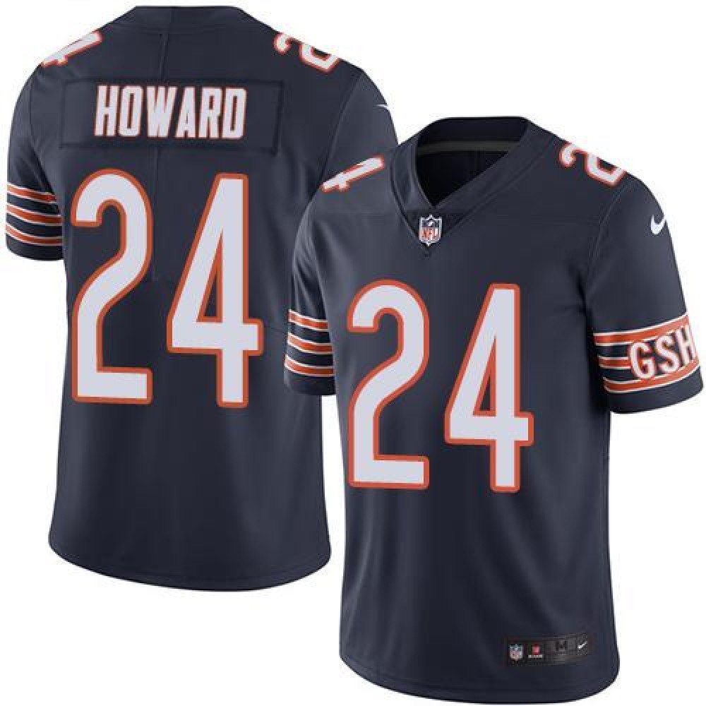 Nike Bears #24 Jordan Howard Navy Blue Men's Stitched NFL Limited Rush Jersey Nike Bears #24 Jordan Howard Navy Blue Men's Stitched NFL Limited Rush Jersey