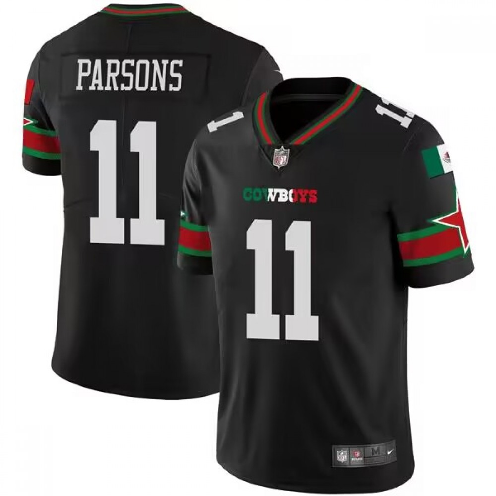Men's Dallas Cowboys #11 Micah Parsons Black Mexico Vapor Limited Stitched Football Jersey Men's Dallas Cowboys #11 Micah Parsons Black Mexico Vapor Limited Stitched Football Jersey