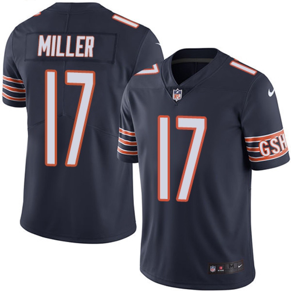 Men's Chicago Bears #17 Anthony Miller Navy Blue Vapor Untouchable Limited Stitched NFL Jersey Men's Chicago Bears #17 Anthony Miller Navy Blue Vapor Untouchable Limited Stitched NFL Jersey