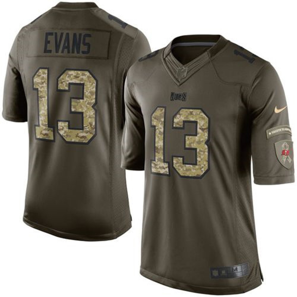 Nike Buccaneers #13 Mike Evans Green Men's Stitched NFL Limited Salute to Service Jersey Nike Buccaneers #13 Mike Evans Green Men's Stitched NFL Limited Salute to Service Jersey