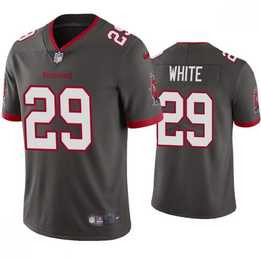 Men's Tampa Bay Buccaneers #29 Rachaad White Grey Vapor Untouchable Limited Stitched Jersey Men's Tampa Bay Buccaneers #29 Rachaad White Grey Vapor Untouchable Limited Stitched Jersey