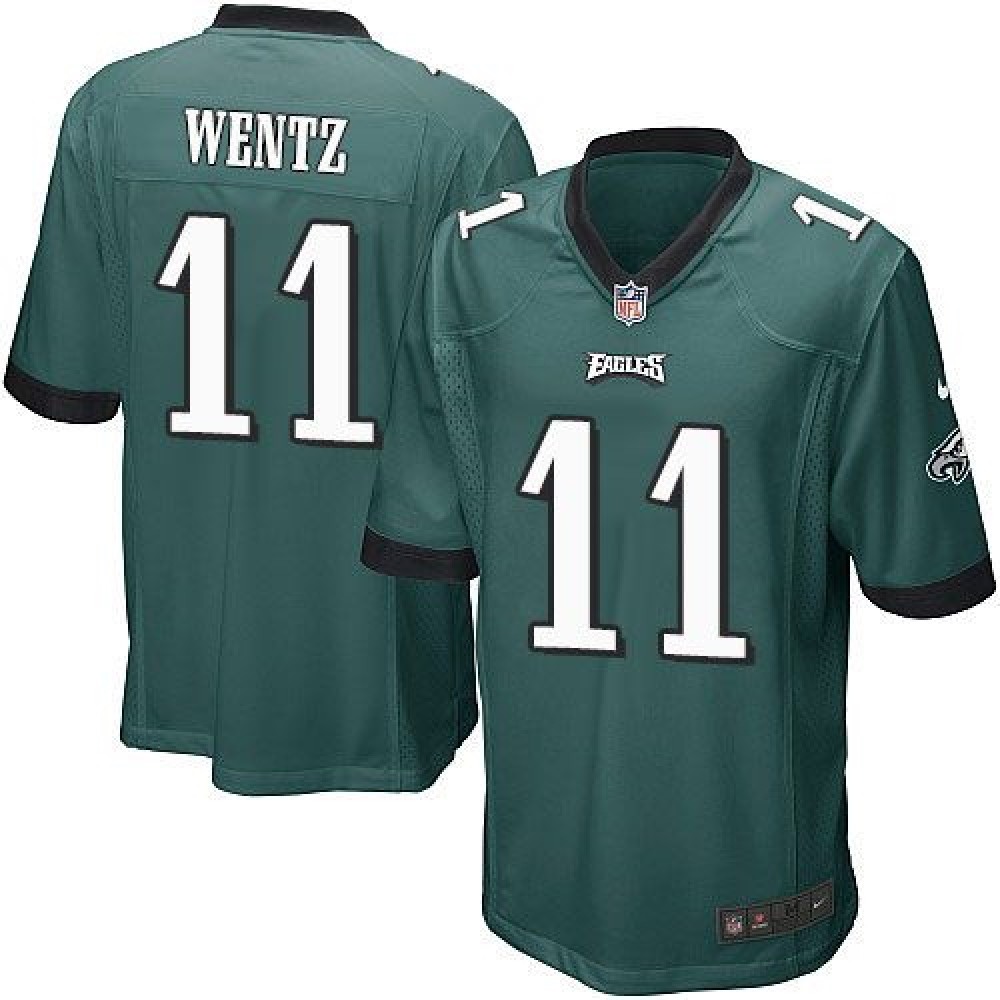 Nike Eagles #11 Carson Wentz Midnight Green Team Color Youth Stitched NFL New Elite Jersey Nike Eagles #11 Carson Wentz Midnight Green Team Color Youth Stitched NFL New Elite Jersey