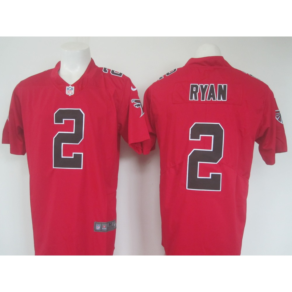 Men's Nike Atlanta Falcons #2 Matt Ryan Red Limited Rush Stitched NFL Jersey