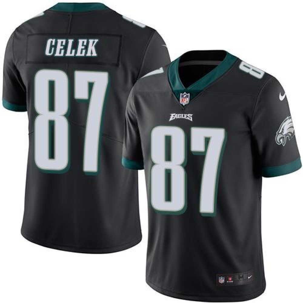 Nike Eagles #87 Brent Celek Black Men's Stitched NFL Limited Rush Jersey Nike Eagles #87 Brent Celek Black Men's Stitched NFL Limited Rush Jersey