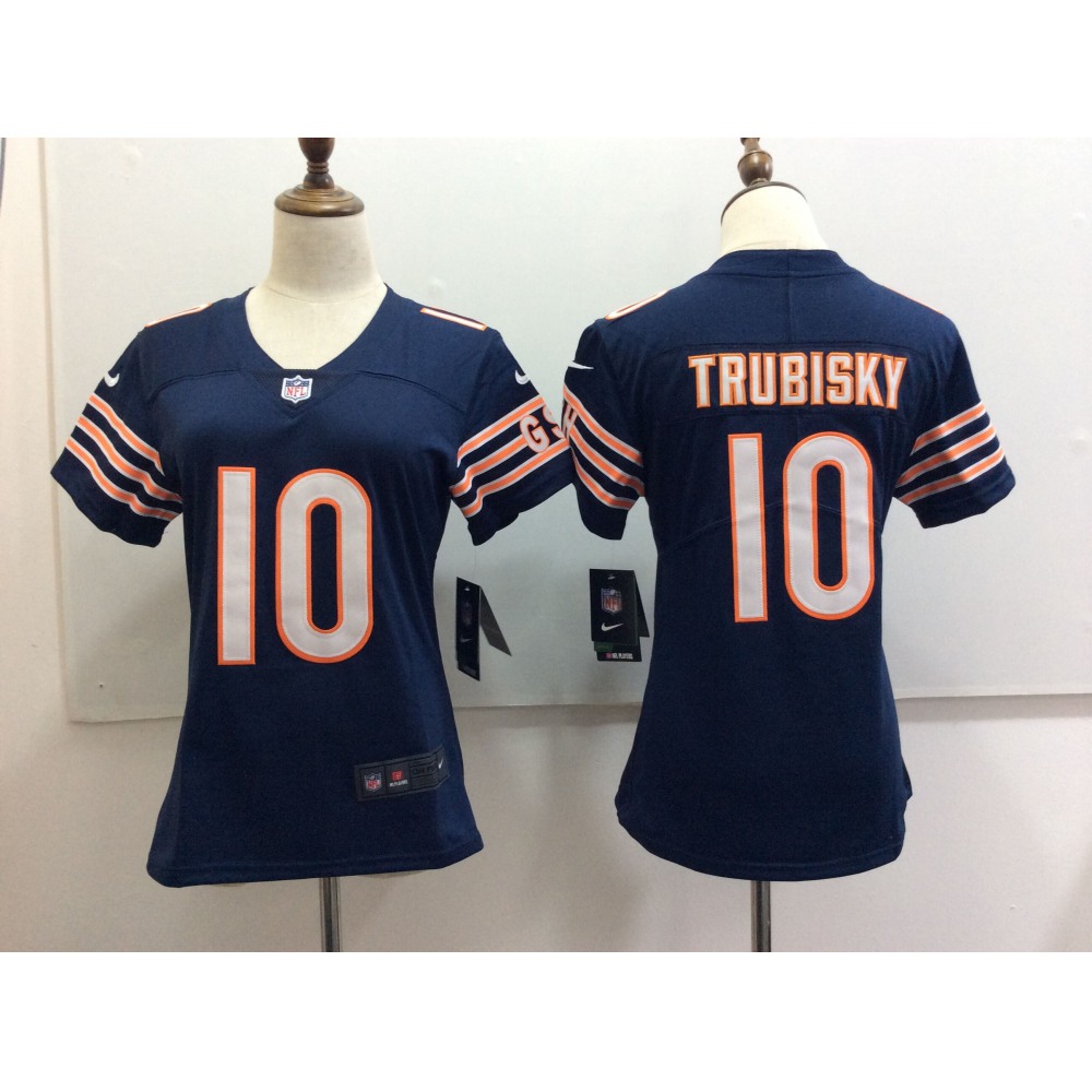 Women's Nike Chicago Bears #10 Mitchell Trubisky Blue Untouchable Limited Stitched NFL Jersey Women's Nike Chicago Bears #10 Mitchell Trubisky Blue Untouchable Limited Stitched NFL Jersey