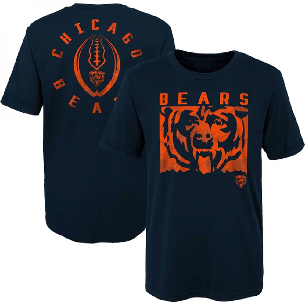 Men's Chicago Bears Navy Preschool Liquid Camo Logo T-Shirt Men's Chicago Bears Navy Preschool Liquid Camo Logo T-Shirt