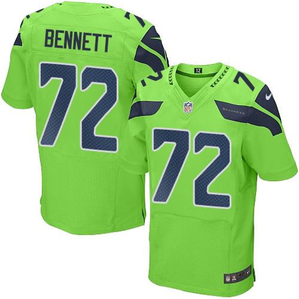 Nike Seahawks #72 Michael Bennett Green Men's Stitched NFL Elite Rush Jersey Nike Seahawks #72 Michael Bennett Green Men's Stitched NFL Elite Rush Jersey