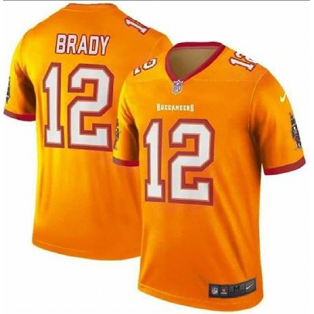 Men's Tampa Bay Buccaneers #12 Tom Brady Orange Stitched Jersey Men's Tampa Bay Buccaneers #12 Tom Brady Orange Stitched Jersey