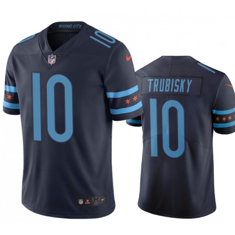 Men's Chicago Bears #10 Mitchell Trubisky Navy 2019 City Edition Limited Stitched NFL Jersey Men's Chicago Bears #10 Mitchell Trubisky Navy 2019 City Edition Limited Stitched NFL Jersey