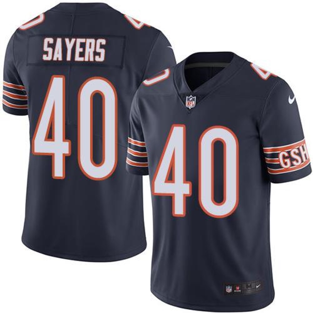 Nike Bears #40 Gale Sayers Navy Blue Men's Stitched NFL Limited Rush Jersey Nike Bears #40 Gale Sayers Navy Blue Men's Stitched NFL Limited Rush Jersey