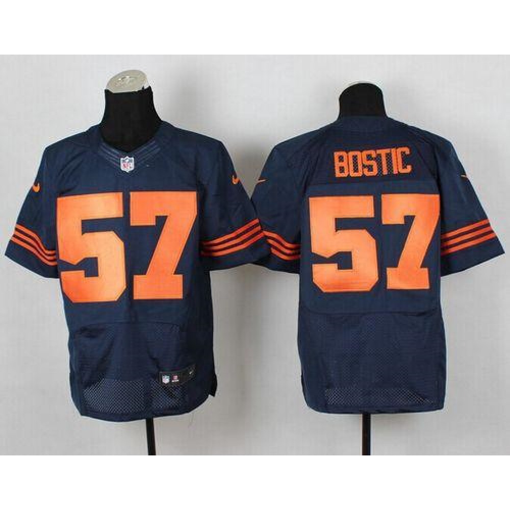 Nike Bears #57 Jon Bostic Navy Blue 1940s Throwback Men's Stitched NFL Elite Jersey Nike Bears #57 Jon Bostic Navy Blue 1940s Throwback Men's Stitched NFL Elite Jersey
