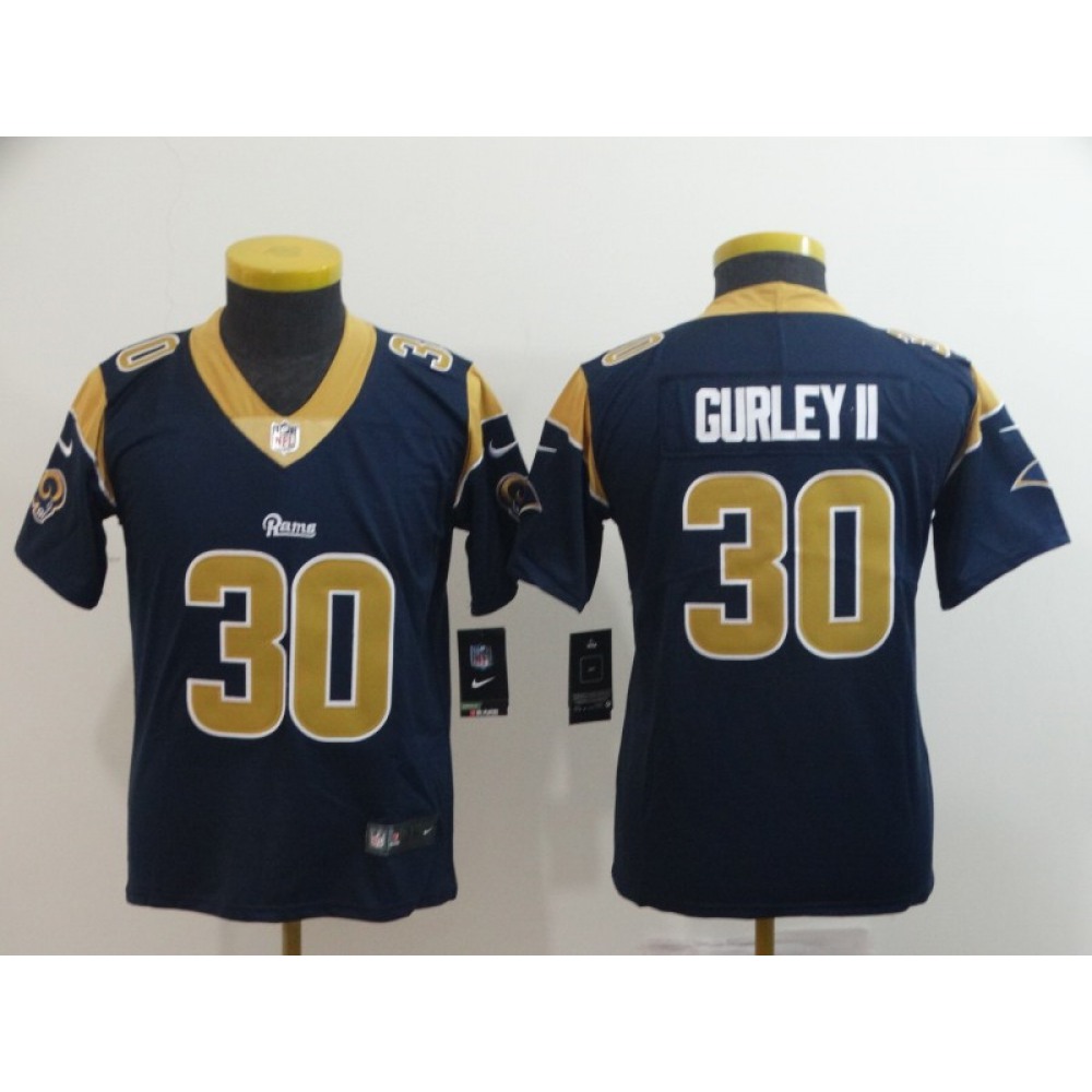 Youth Los Angeles Rams #30 Todd Gurley Navy Vapor Untouchable NFL Limited Stitched Jersey Youth Los Angeles Rams #30 Todd Gurley Navy Vapor Untouchable NFL Limited Stitched Jersey