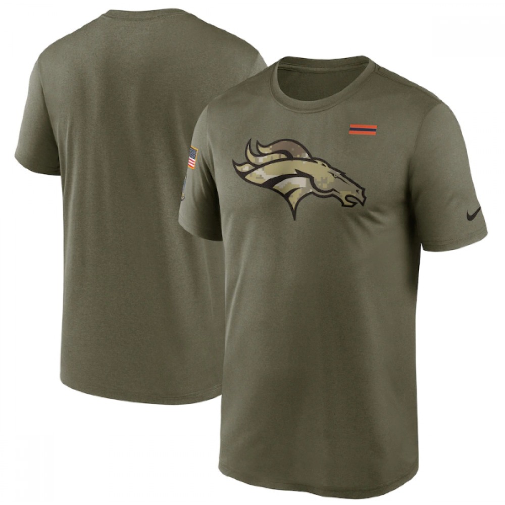 Men's Denver Broncos 2021 Olive Salute To Service Legend Performance T-Shirt Men's Denver Broncos 2021 Olive Salute To Service Legend Performance T-Shirt