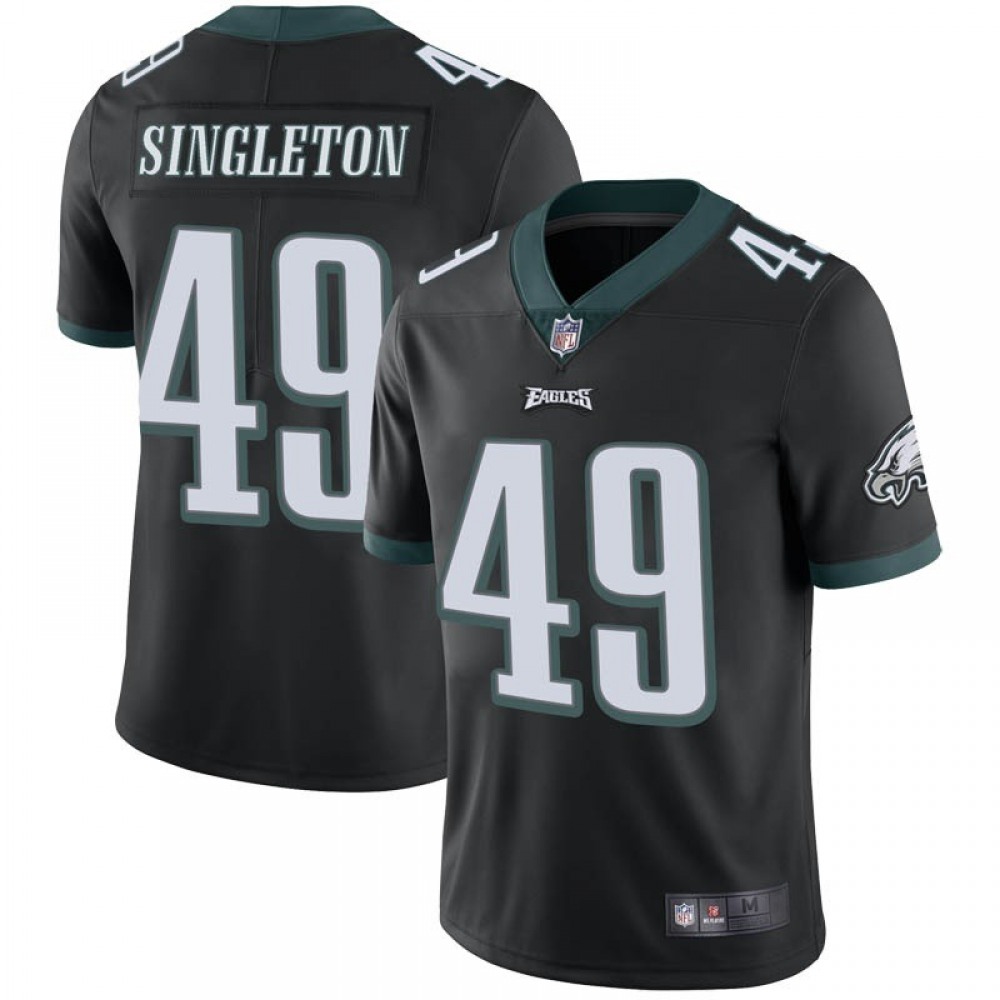 Men's Philadelphia Eagles #49 Alex Singleton Black Vapor Untouchable Limited Stitched Jersey Men's Philadelphia Eagles #49 Alex Singleton Black Vapor Untouchable Limited Stitched Jersey