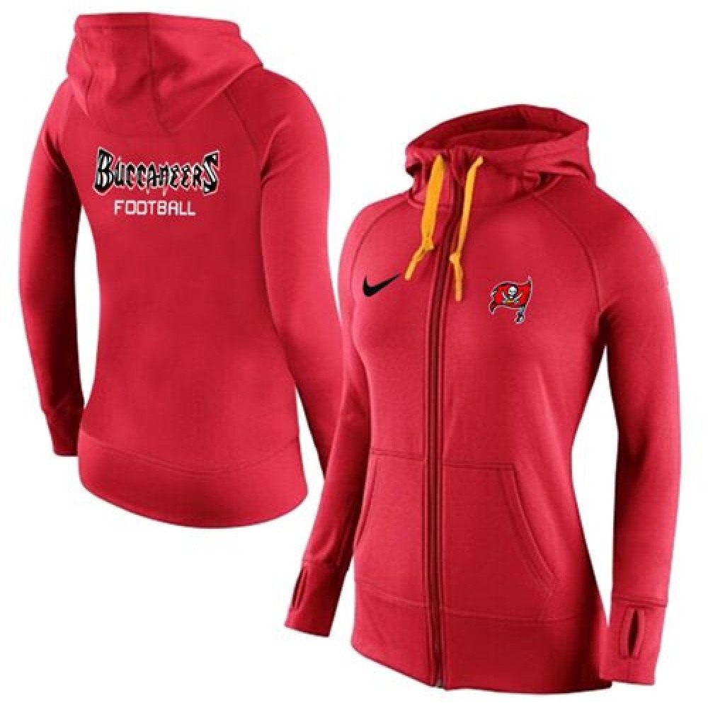 Women's Nike Tampa Bay Buccaneers Full-Zip Performance Hoodie Red Women's Nike Tampa Bay Buccaneers Full-Zip Performance Hoodie Red