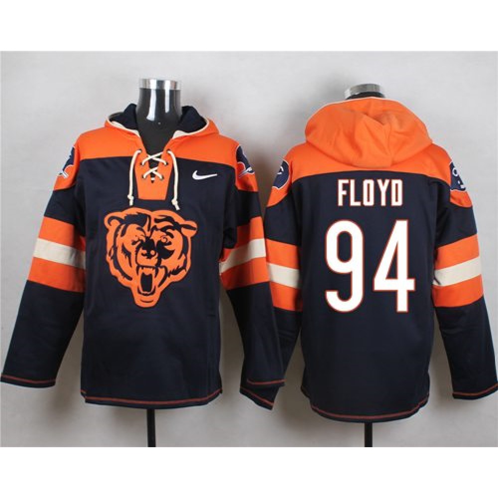 Nike Bears #94 Leonard Floyd Navy Blue Player Pullover NFL Hoodie Nike Bears #94 Leonard Floyd Navy Blue Player Pullover NFL Hoodie
