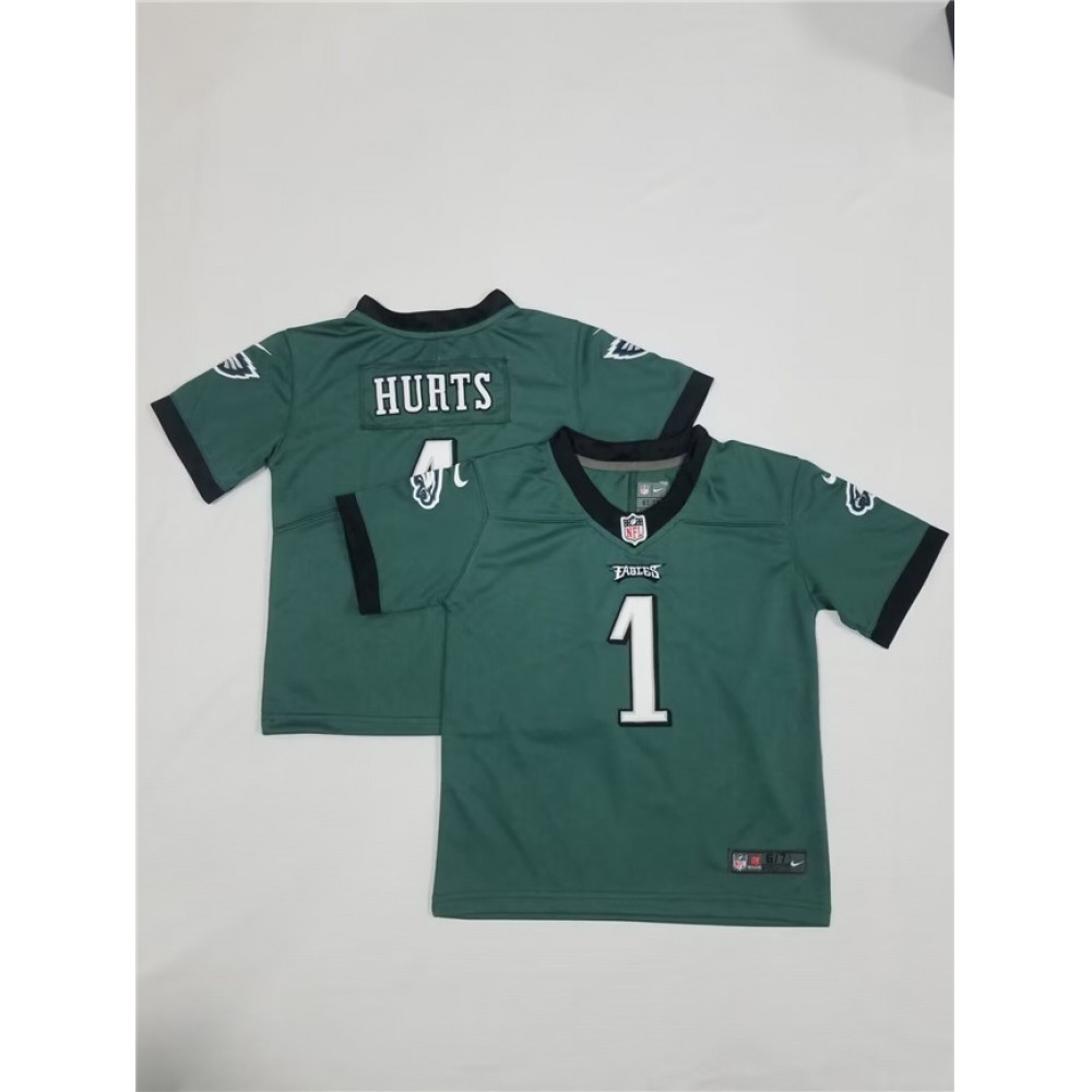 Toddlers Philadelphia Eagles #1 Jalen Hurts Green Vapor Untouchable Stitched Football Jersey Toddlers Philadelphia Eagles #1 Jalen Hurts Green Vapor Untouchable Stitched Football Jersey