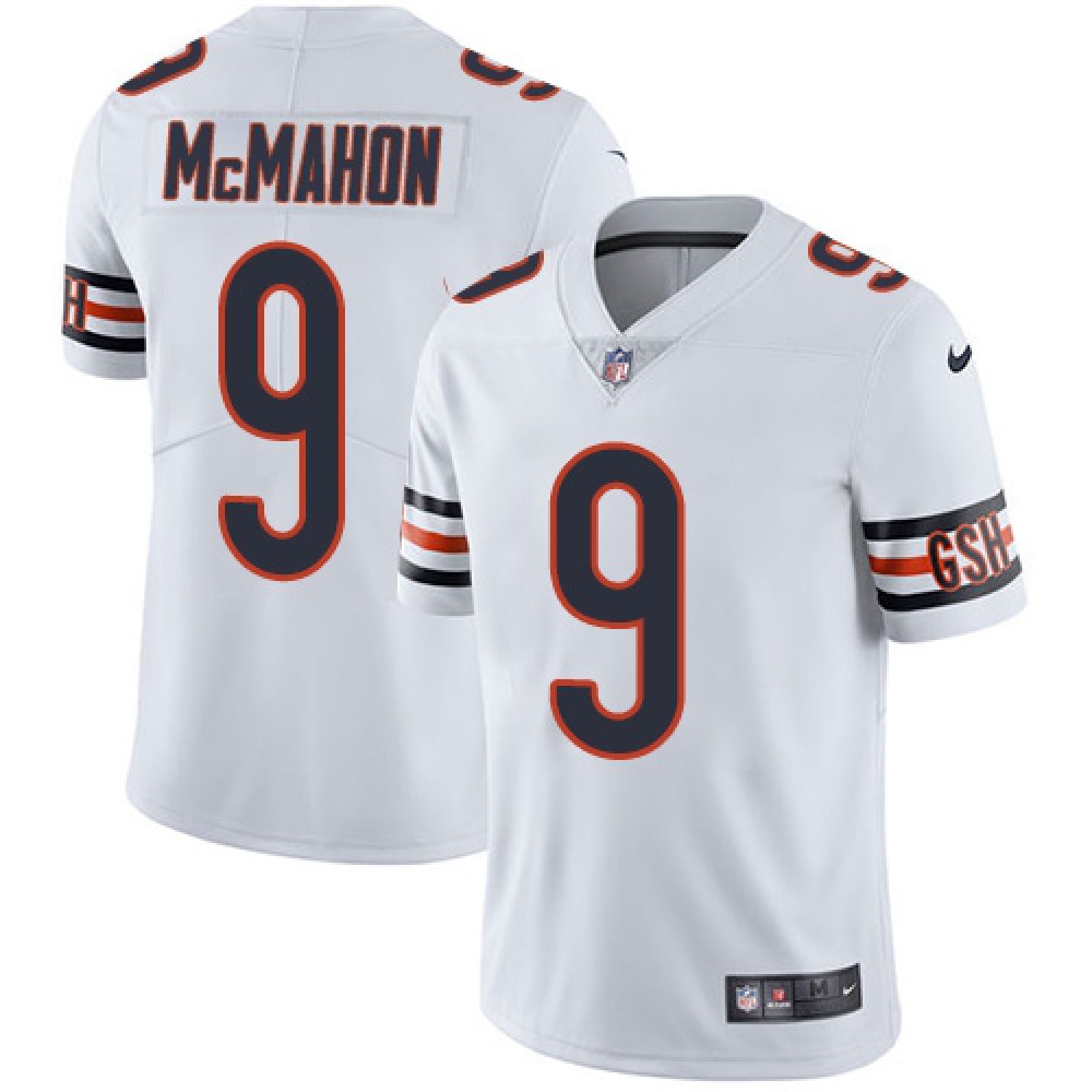 Men's Chicago Bears #9 Jim McMahon White Vapor untouchable Limited Stitched Jersey Men's Chicago Bears #9 Jim McMahon White Vapor untouchable Limited Stitched Jersey