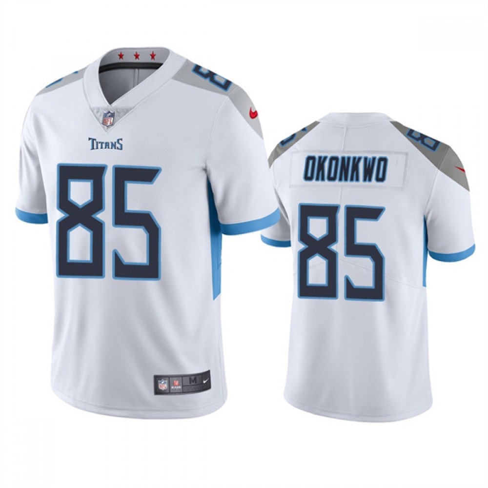 Men's Tennessee Titans #85 Chig Okonkwo White Vapor Untouchable Stitched Jersey Men's Tennessee Titans #85 Chig Okonkwo White Vapor Untouchable Stitched Jersey