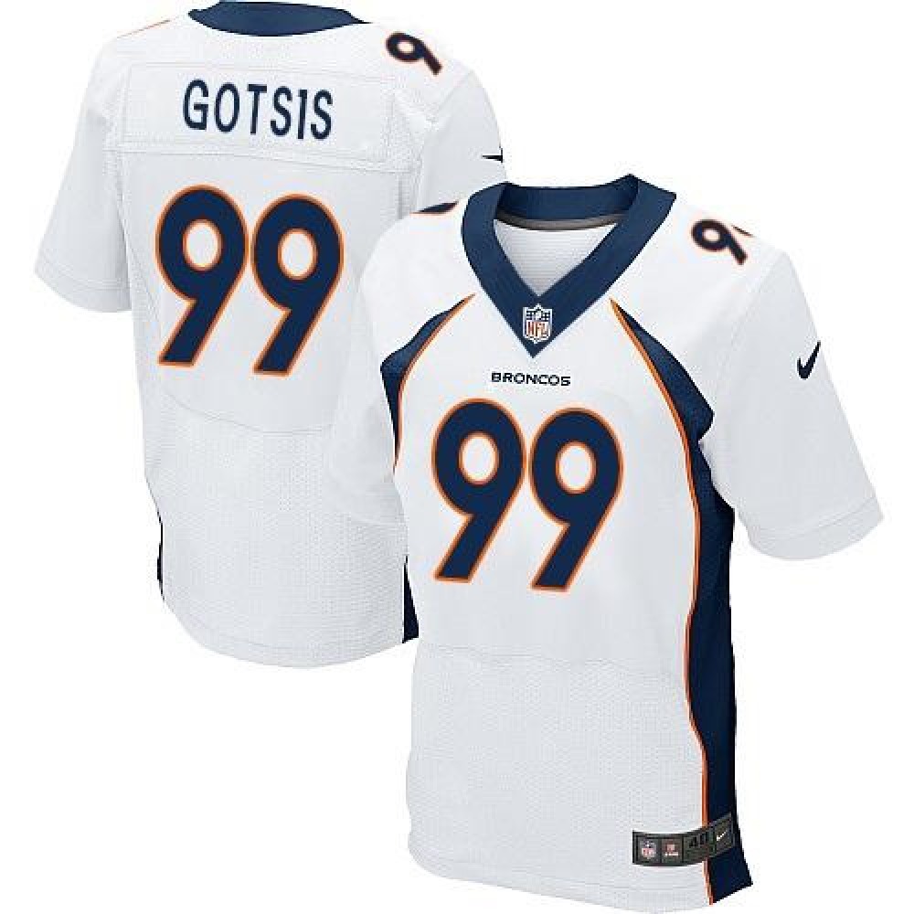 Nike Broncos #99 Adam Gotsis White Men's Stitched NFL New Elite Jersey Nike Broncos #99 Adam Gotsis White Men's Stitched NFL New Elite Jersey