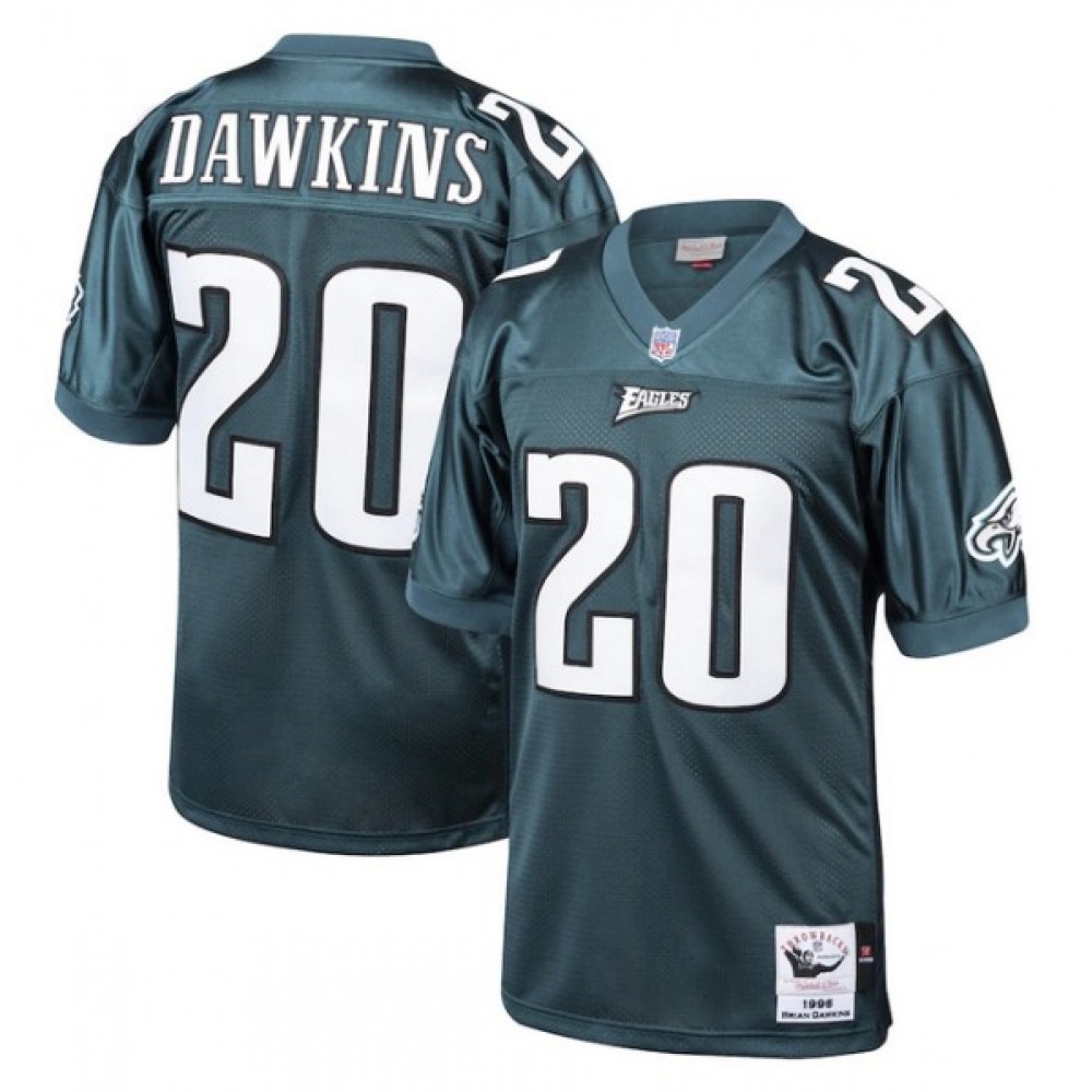Men's Philadelphia Eagles #20 Brian Dawkins Green Mitchell & Ness 1996 Throwback Stitched Jersey Men's Philadelphia Eagles #20 Brian Dawkins Green Mitchell & Ness 1996 Throwback Stitched Jersey