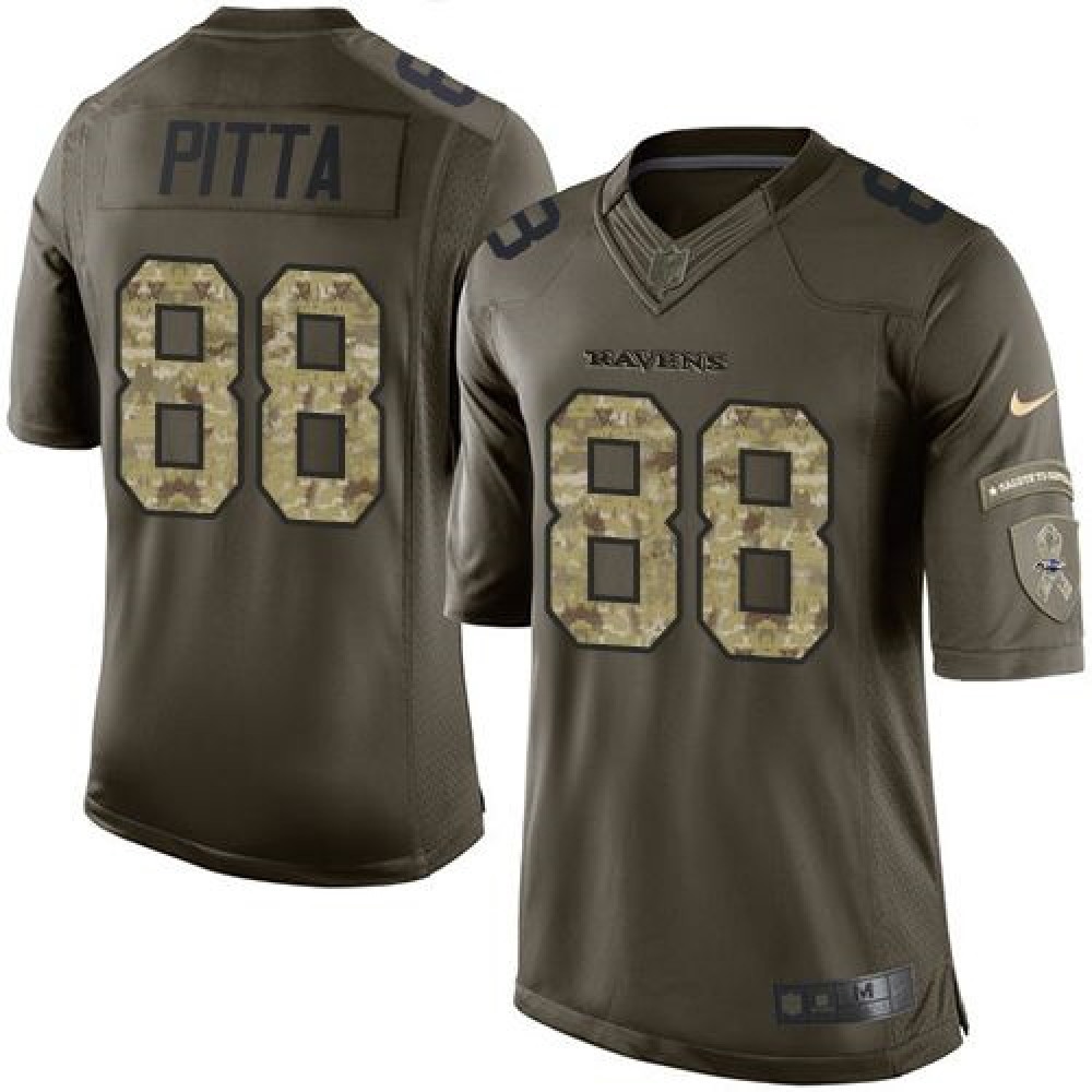 Nike Ravens #88 Dennis Pitta GreenI Men's Stitched NFL Limited Salute to Service Jersey Nike Ravens #88 Dennis Pitta GreenI Men's Stitched NFL Limited Salute to Service Jersey