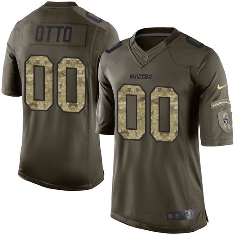 Nike Raiders #00 Jim Otto Green Men's Stitched NFL Limited Salute to Service Jersey Nike Raiders #00 Jim Otto Green Men's Stitched NFL Limited Salute to Service Jersey
