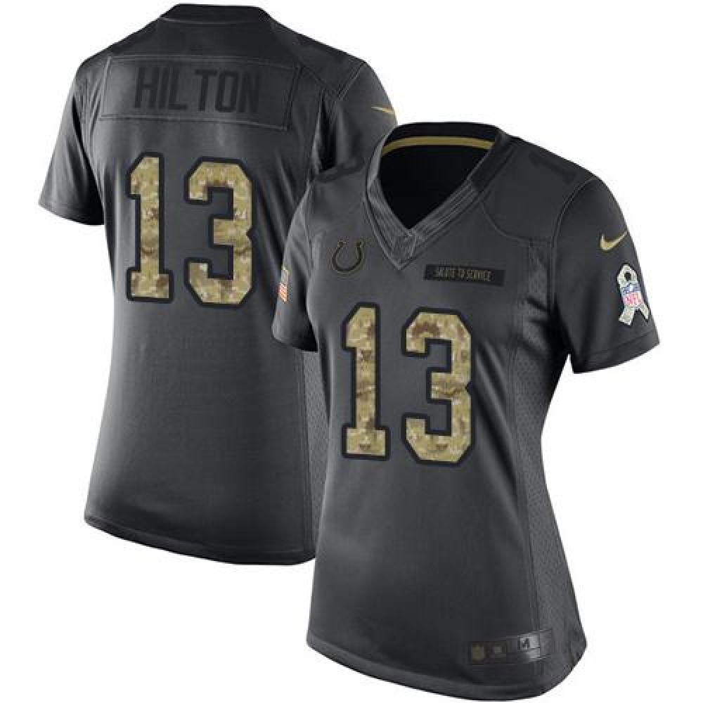 Nike Colts #13 T.Y. Hilton Black Women's Stitched NFL Limited 2016 Salute to Service Jersey Nike Colts #13 T.Y. Hilton Black Women's Stitched NFL Limited 2016 Salute to Service Jersey