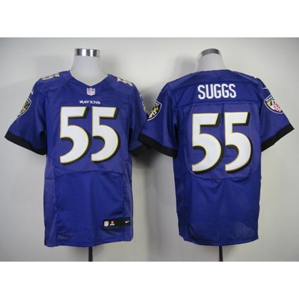 Nike Ravens #55 Terrell Suggs Purple Team Color Men's Stitched NFL New Elite Jersey