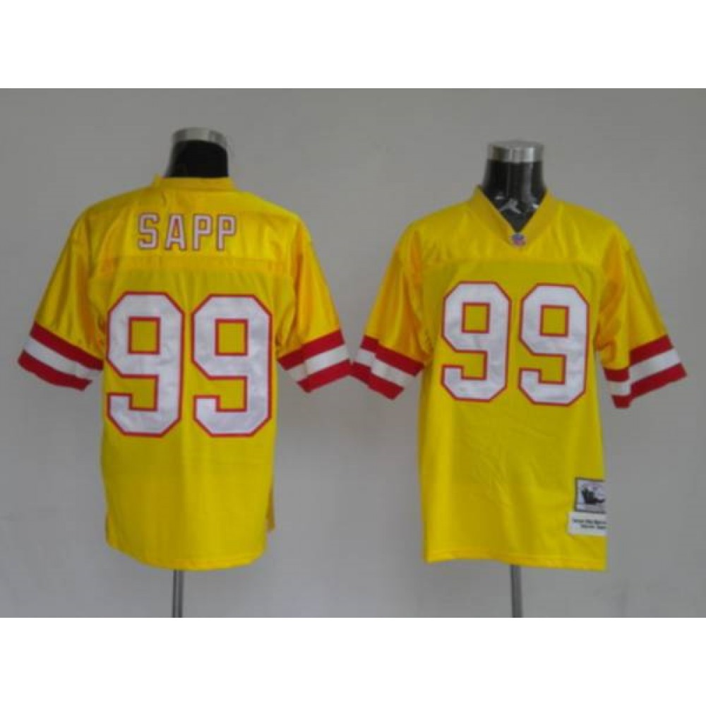 Mitchell and Ness Buccaneers #99 Warren Sapp Stitched 1996 Dark Yellow NFL Jersey Mitchell and Ness Buccaneers #99 Warren Sapp Stitched 1996 Dark Yellow NFL Jersey