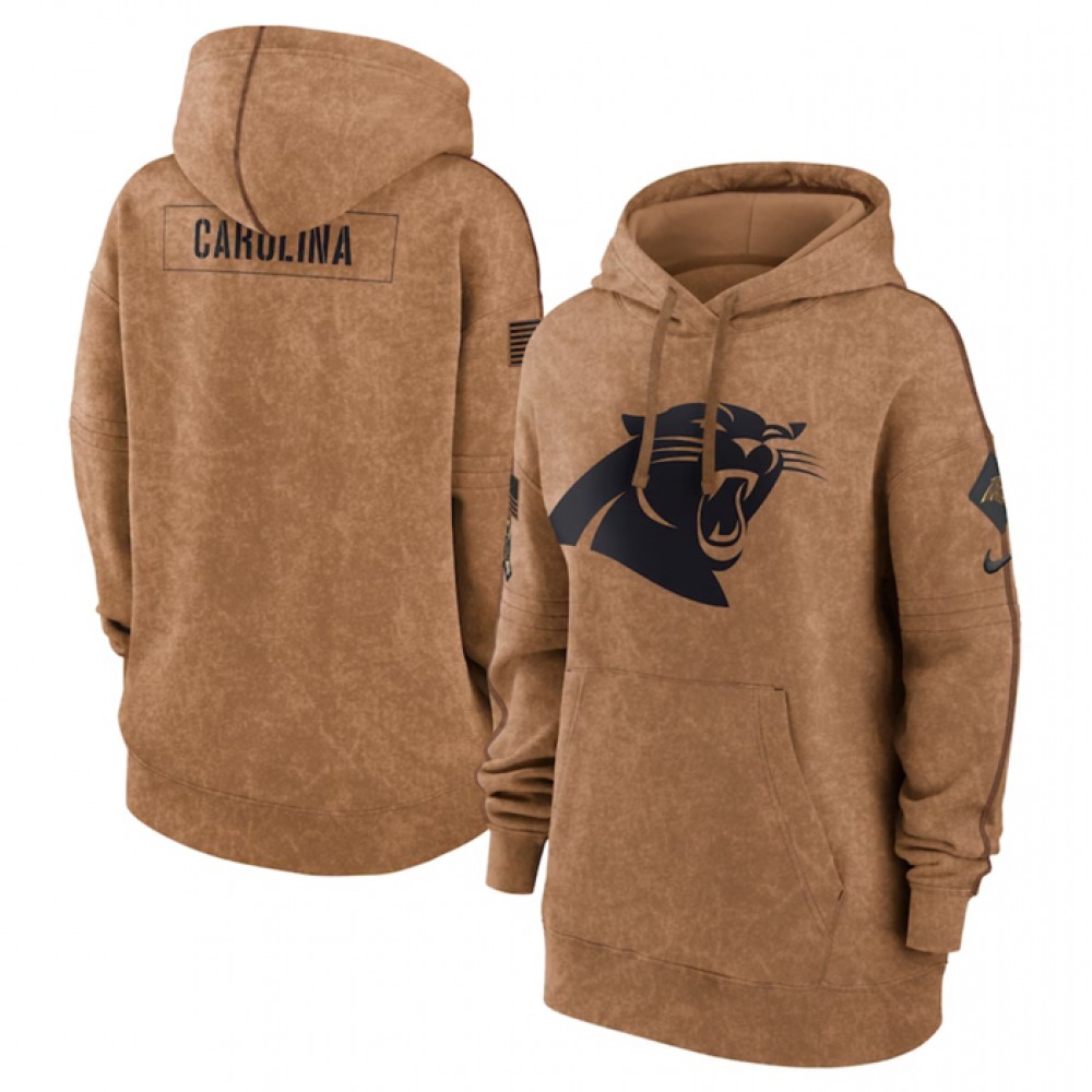 Women's Carolina Panthers 2023 Brown Salute to Service Pullover Hoodie(Run Small) Women's Carolina Panthers 2023 Brown Salute to Service Pullover Hoodie(Run Small)