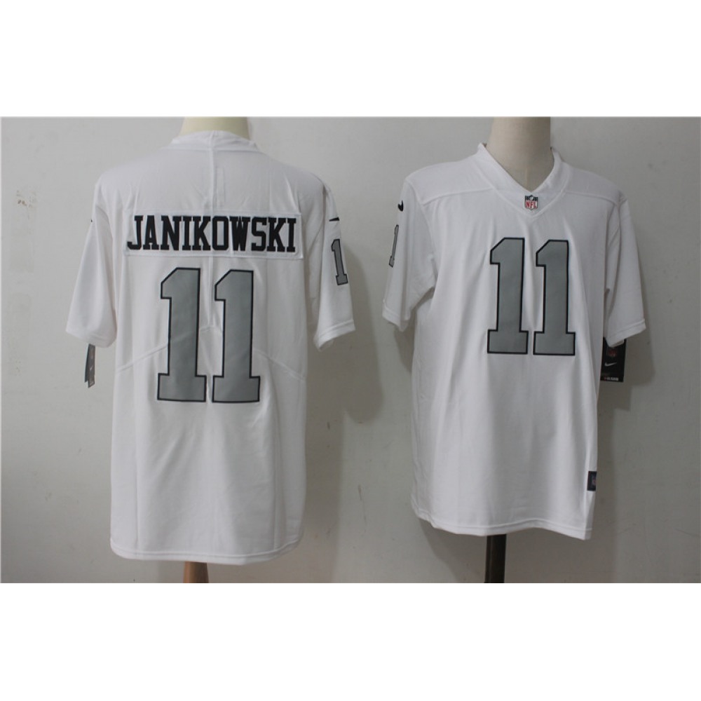 Men's Nike Oakland Raiders #11 Sebastian Janikowski White Stitched NFL Vapor Untouchable Limited Jersey Men's Nike Oakland Raiders #11 Sebastian Janikowski White Stitched NFL Vapor Untouchable Limited Jersey