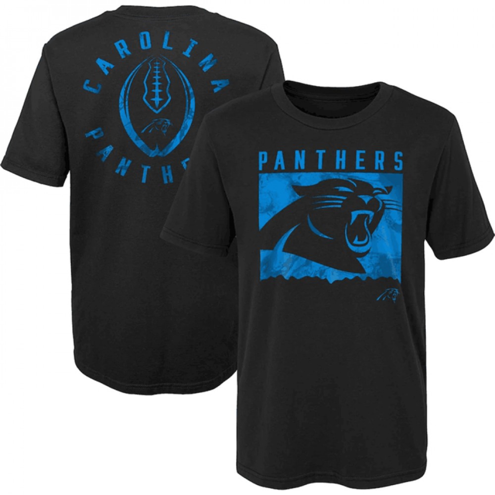 Men's Carolina Panthers Black Preschool Liquid Camo Logo T-Shirt Men's Carolina Panthers Black Preschool Liquid Camo Logo T-Shirt