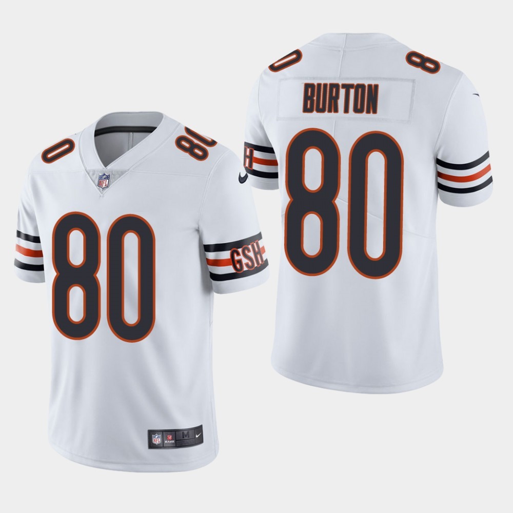 Men's Chicago Bears #80 Trey Burton White Vapor Untouchable Limited Stitched NFL Jersey Men's Chicago Bears #80 Trey Burton White Vapor Untouchable Limited Stitched NFL Jersey