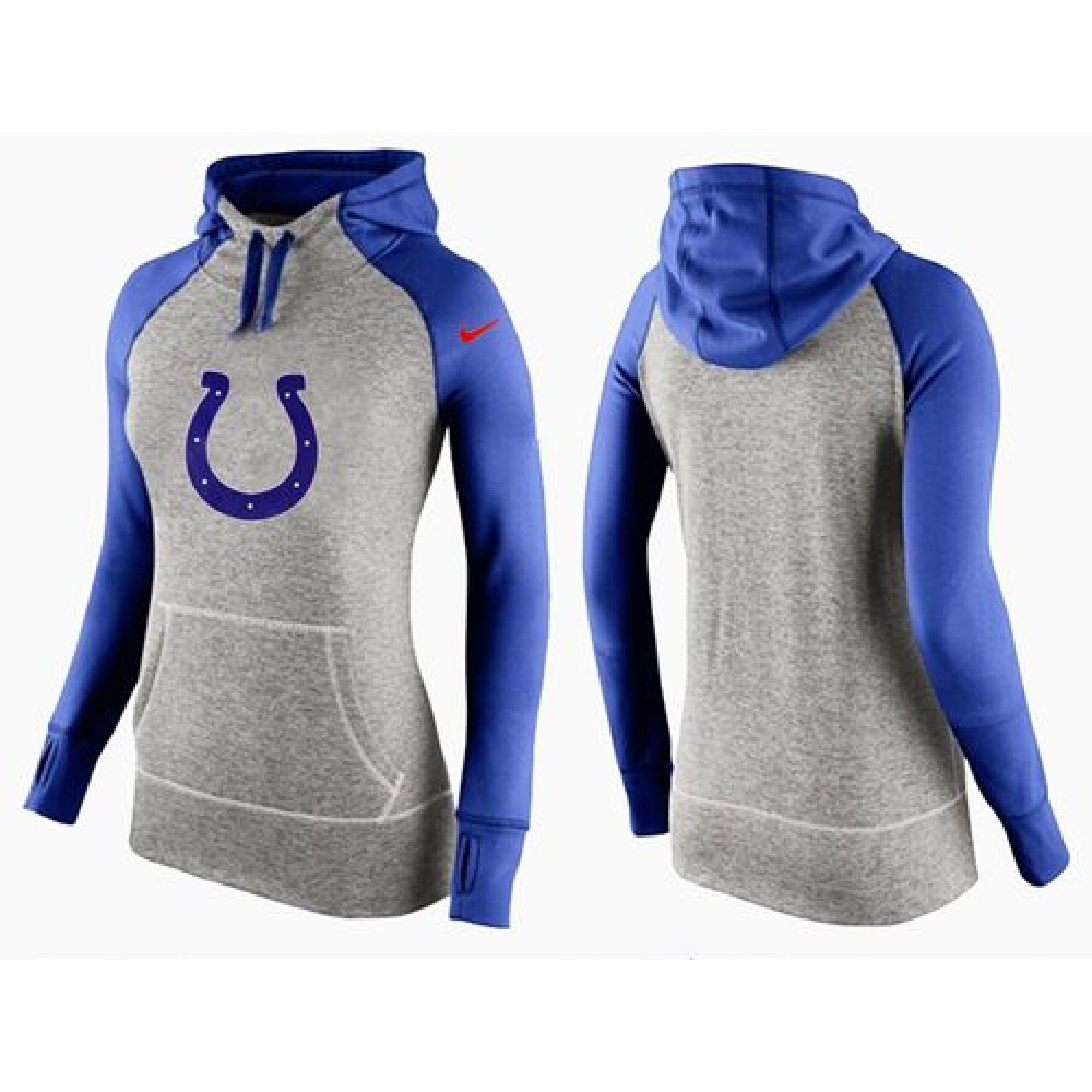 Women's Nike Indianapolis Colts Performance Hoodie Grey & Blue_2 Women's Nike Indianapolis Colts Performance Hoodie Grey & Blue_2