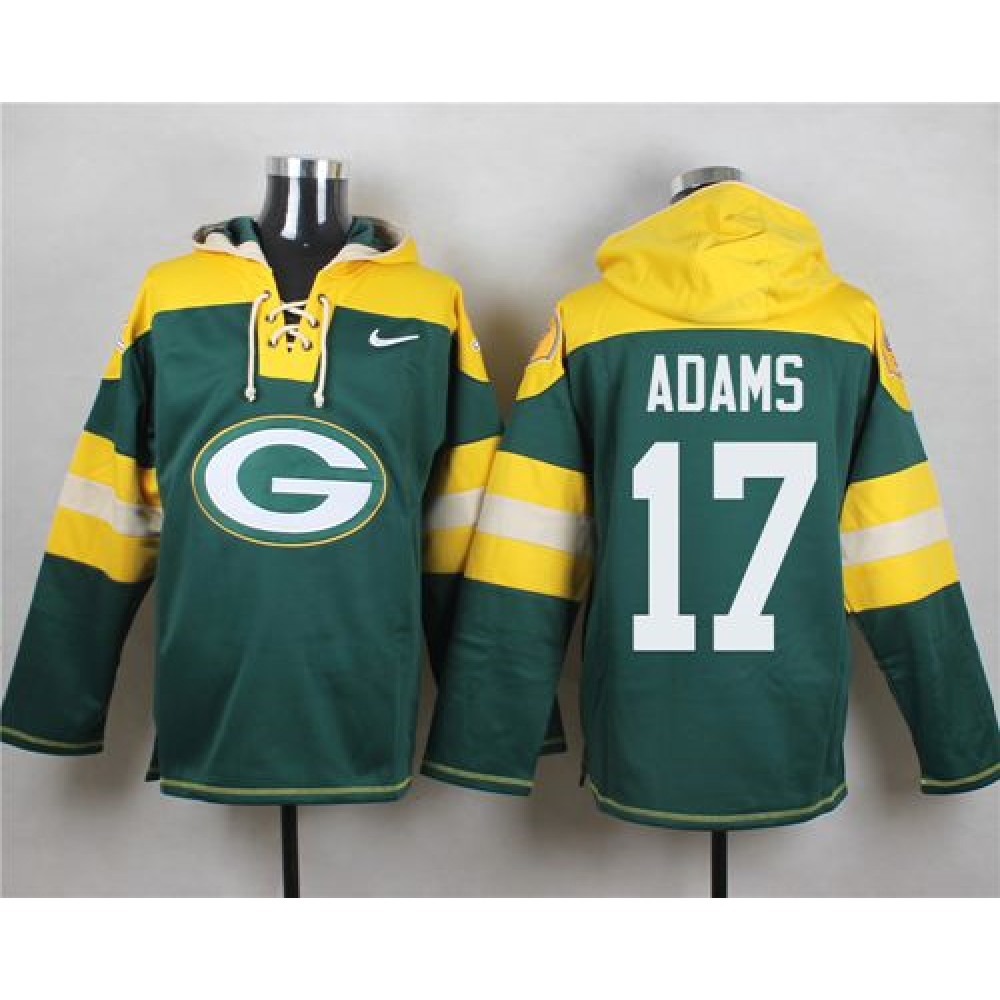 Nike Packers #17 Davante Adams Green Player Pullover NFL Hoodie