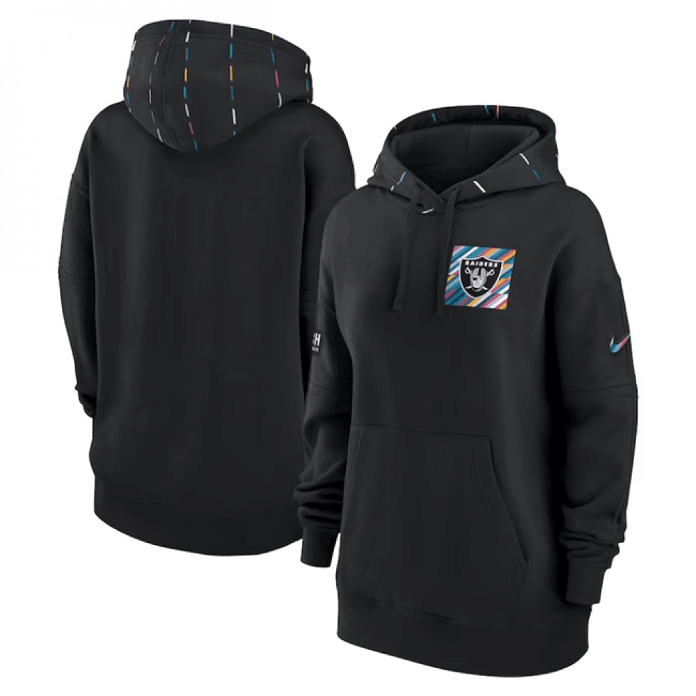 Women's Las Vegas Raiders Black 2023 Crucial Catch Club Pullover Hoodie(Run Small) Women's Las Vegas Raiders Black 2023 Crucial Catch Club Pullover Hoodie(Run Small)