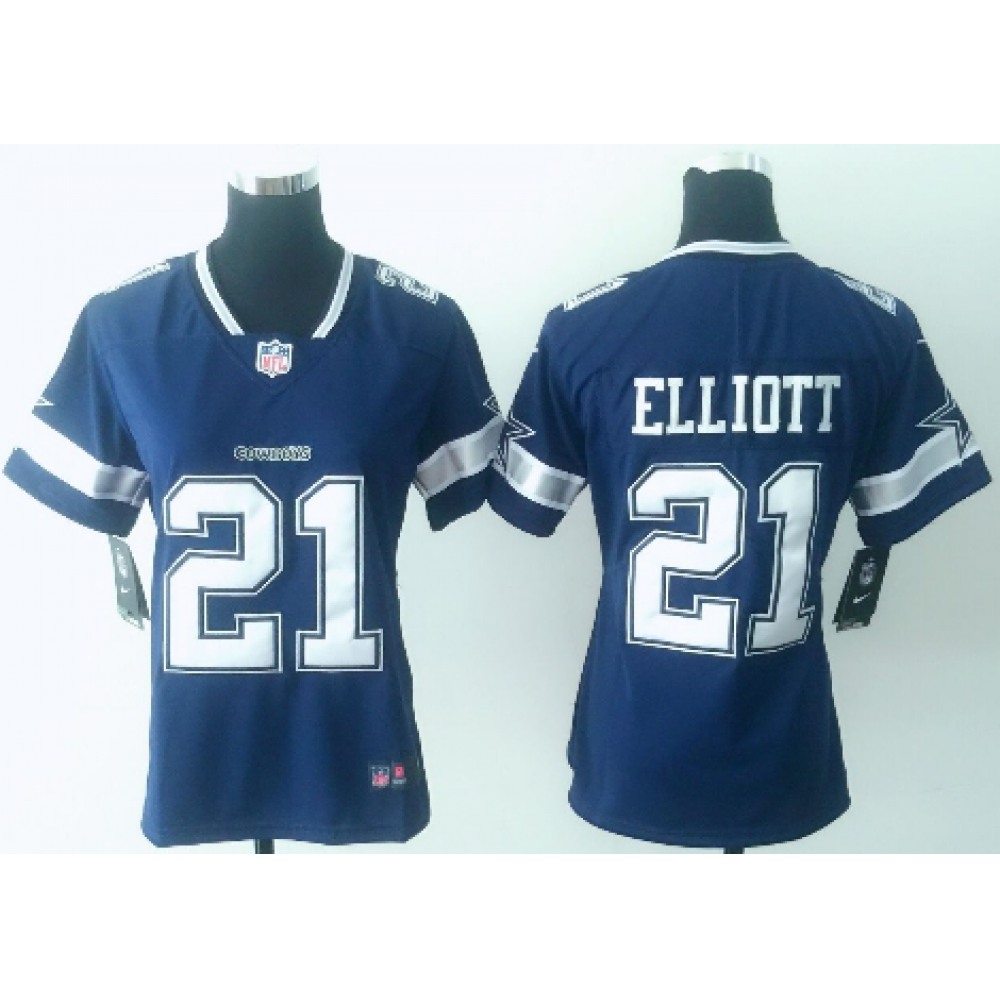 Women's Nike Dallas Cowboys #21 Ezekiel Elliott Navy Blue Untouchable Limited Stitched NFL Jersey Women's Nike Dallas Cowboys #21 Ezekiel Elliott Navy Blue Untouchable Limited Stitched NFL Jersey