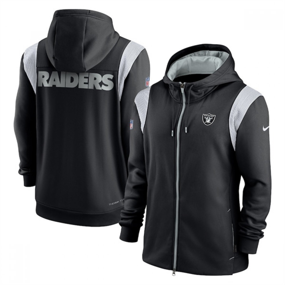 Men's Las Vegas Raiders Black Zipper Hoodie Men's Las Vegas Raiders Black Zipper Hoodie