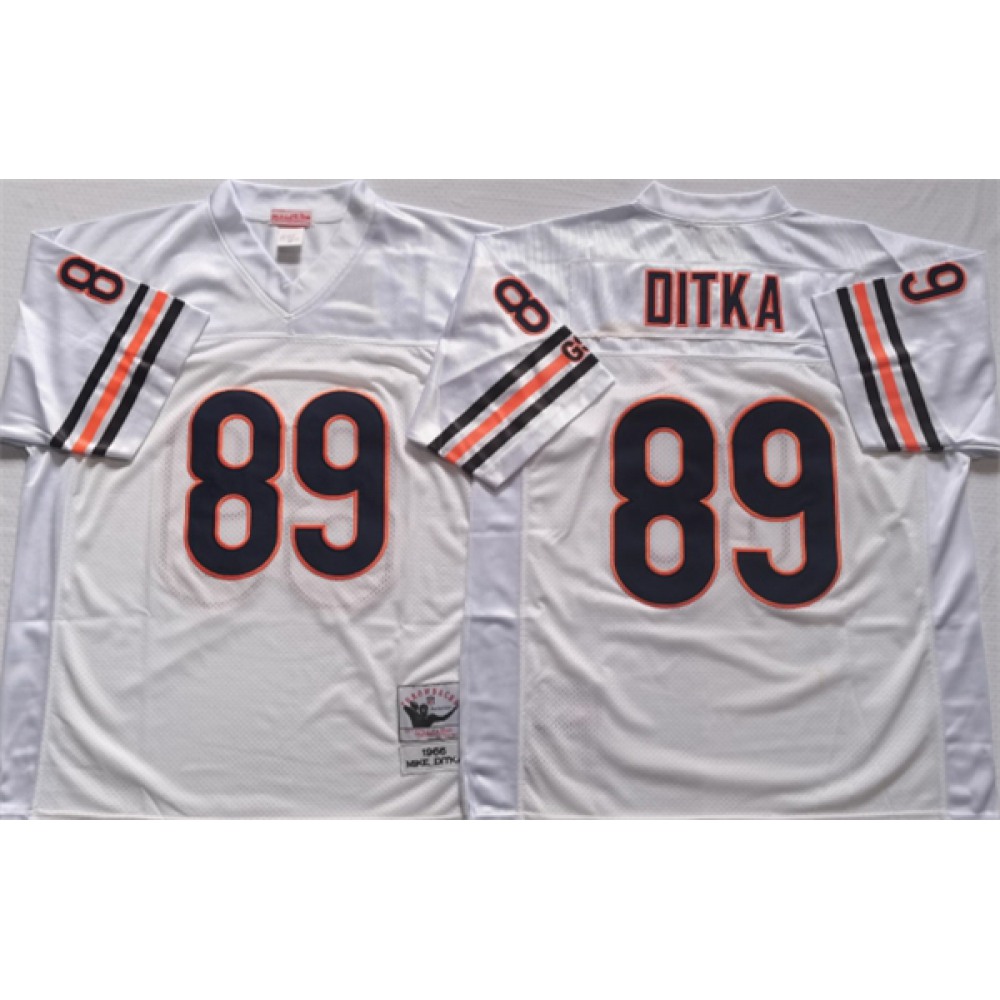 Men's Chicago Bears #89 DITKA White Limited Stitched Jersey Men's Chicago Bears #89 DITKA White Limited Stitched Jersey
