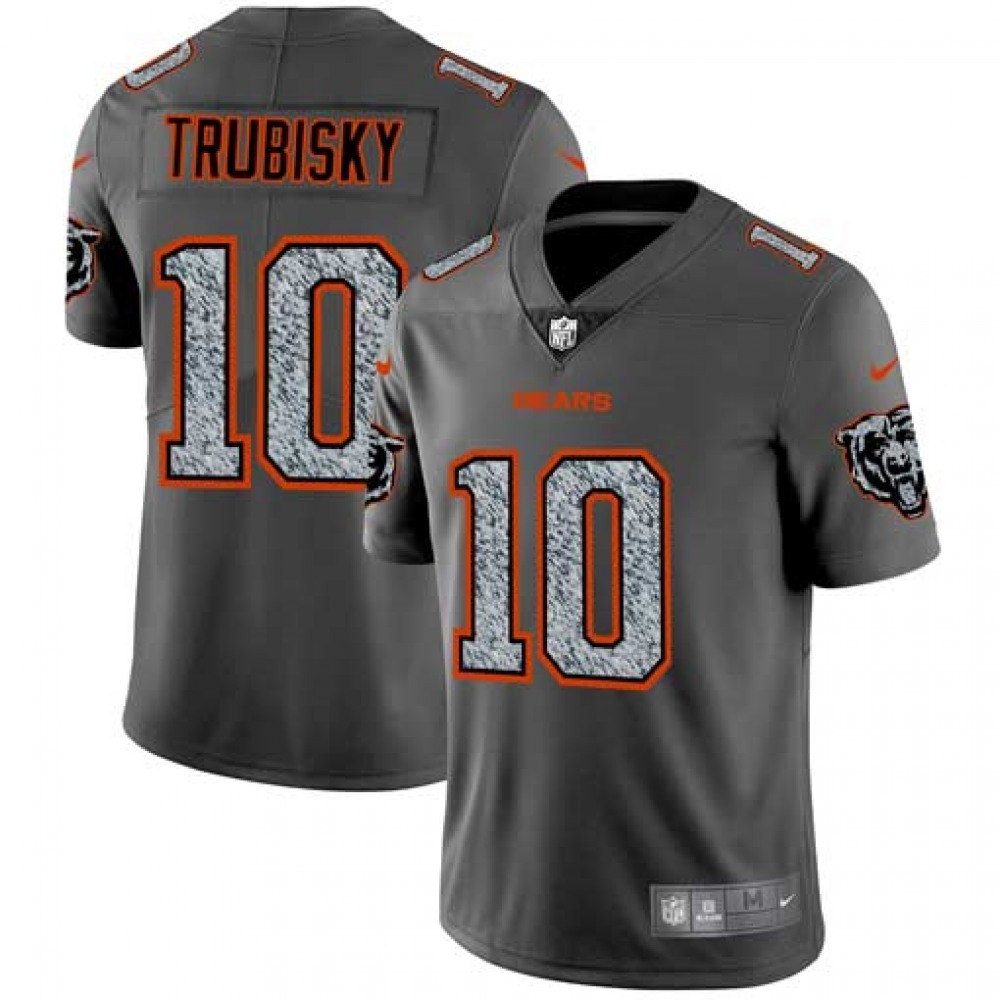 Men's Chicago Bears #10 Mitchell Trubisky 2019 Gray Fashion Static Limited Stitched NFL Jersey Men's Chicago Bears #10 Mitchell Trubisky 2019 Gray Fashion Static Limited Stitched NFL Jersey