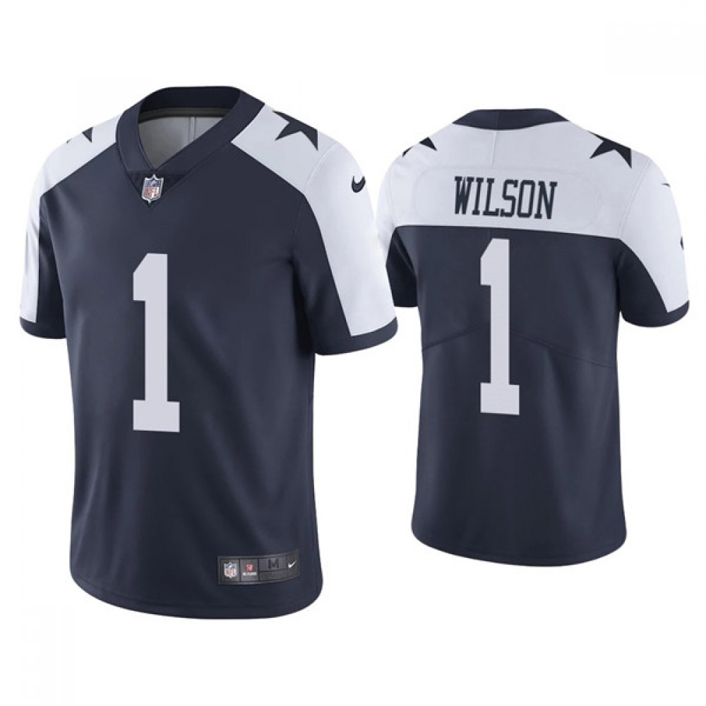 Men's Dallas Cowboys #1 Cedrick Wilson Navy Vapor Limited Stitched Jersey Men's Dallas Cowboys #1 Cedrick Wilson Navy Vapor Limited Stitched Jersey