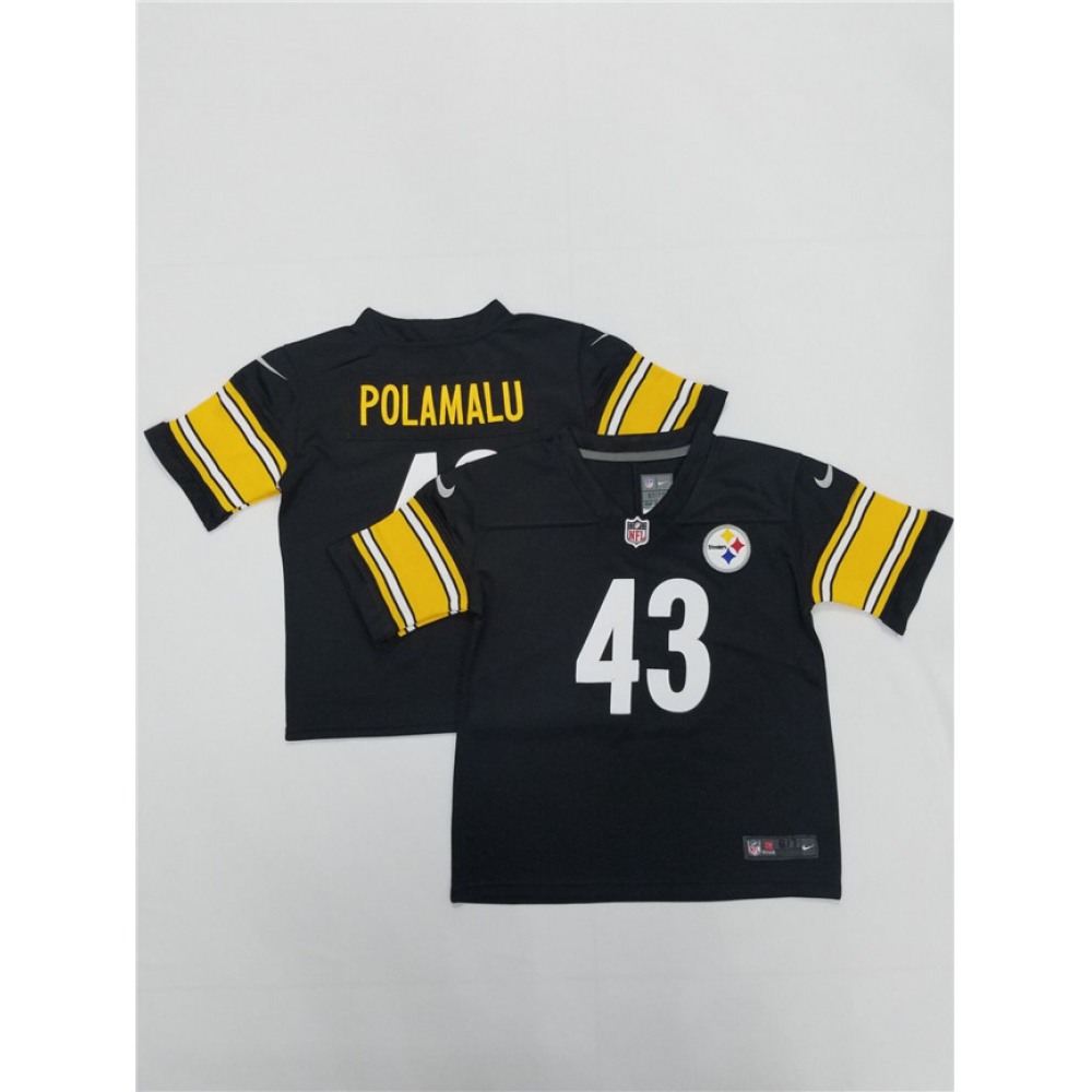 Toddlers Pittsburgh Steelers #43 Troy Polamalu Black Vapor Untouchable Limited Stitched NFL Jersey Toddlers Pittsburgh Steelers #43 Troy Polamalu Black Vapor Untouchable Limited Stitched NFL Jersey
