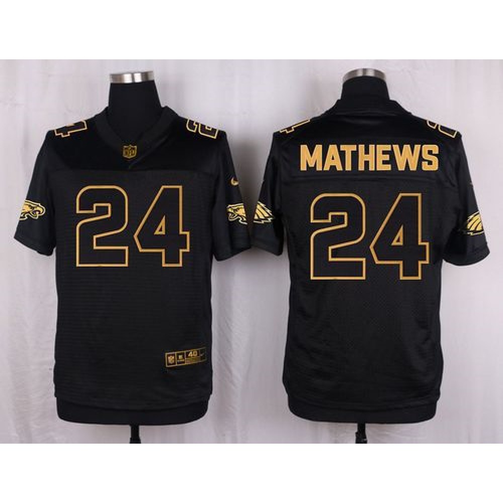 Nike Eagles #24 Ryan Mathews Black Men's Stitched NFL Elite Pro Line Gold Collection Jersey Nike Eagles #24 Ryan Mathews Black Men's Stitched NFL Elite Pro Line Gold Collection Jersey
