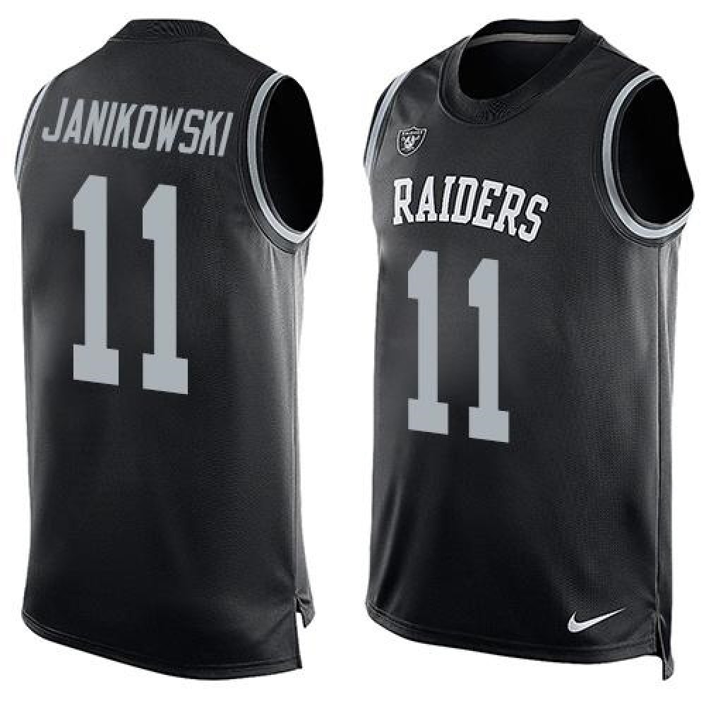 Nike Raiders #11 Sebastian Janikowski Black Team Color Men's Stitched NFL Limited Tank Top Jersey Nike Raiders #11 Sebastian Janikowski Black Team Color Men's Stitched NFL Limited Tank Top Jersey