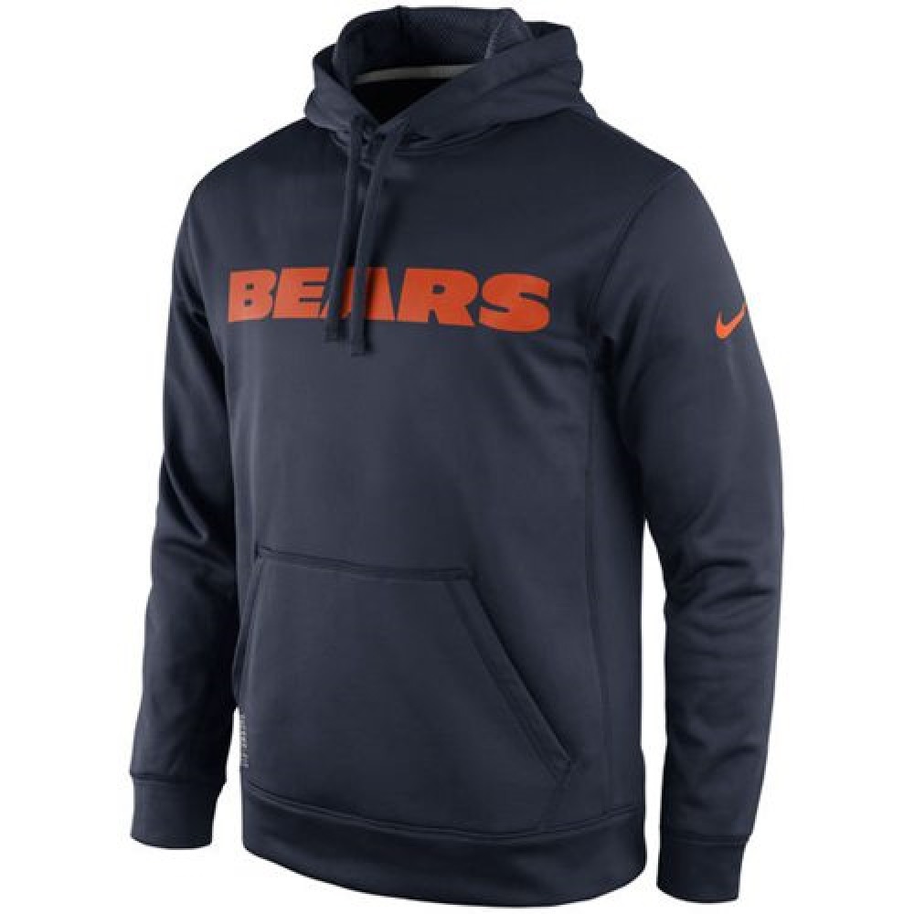 Chicago Bears Nike KO Wordmark Performance Hoodie Navy Blue Chicago Bears Nike KO Wordmark Performance Hoodie Navy Blue