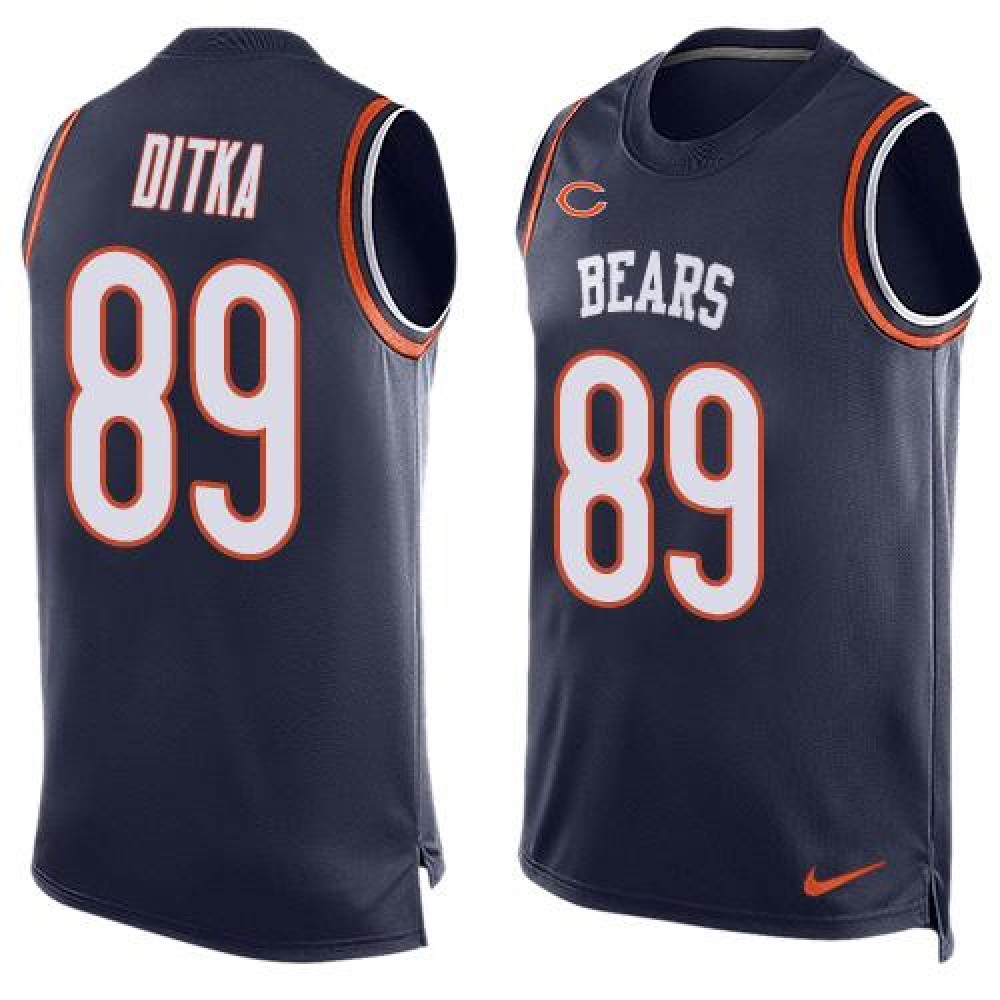 Nike Bears #89 Mike Ditka Navy Blue Team Color Men's Stitched NFL Limited Tank Top Jersey Nike Bears #89 Mike Ditka Navy Blue Team Color Men's Stitched NFL Limited Tank Top Jersey