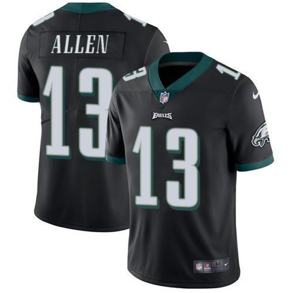 Men's Philadelphia Eagles #13 Devon Allen Black Vapor Untouchable Limited Stitched Jersey Men's Philadelphia Eagles #13 Devon Allen Black Vapor Untouchable Limited Stitched Jersey