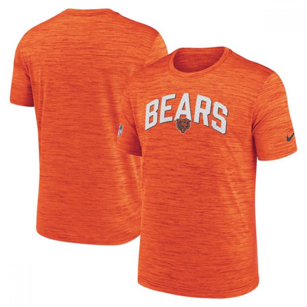 Men's Chicago Bears Orange Sideline Velocity Stack Performance T-Shirt Men's Chicago Bears Orange Sideline Velocity Stack Performance T-Shirt